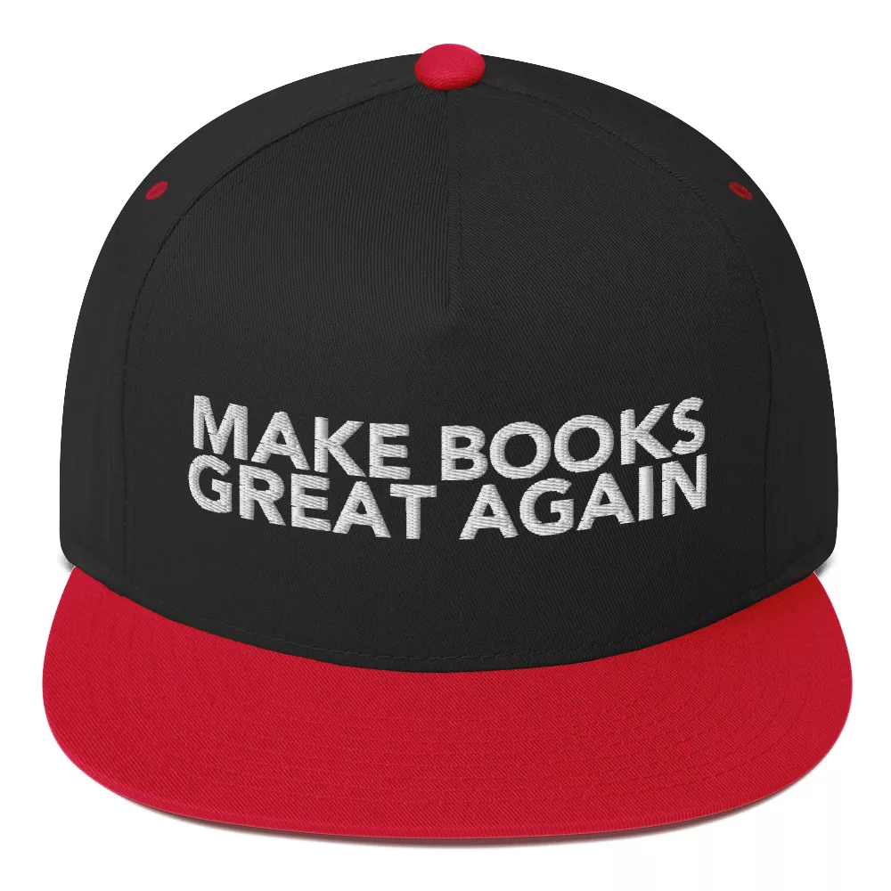 Make Books Great Again Flat Bill Cap - Image 11