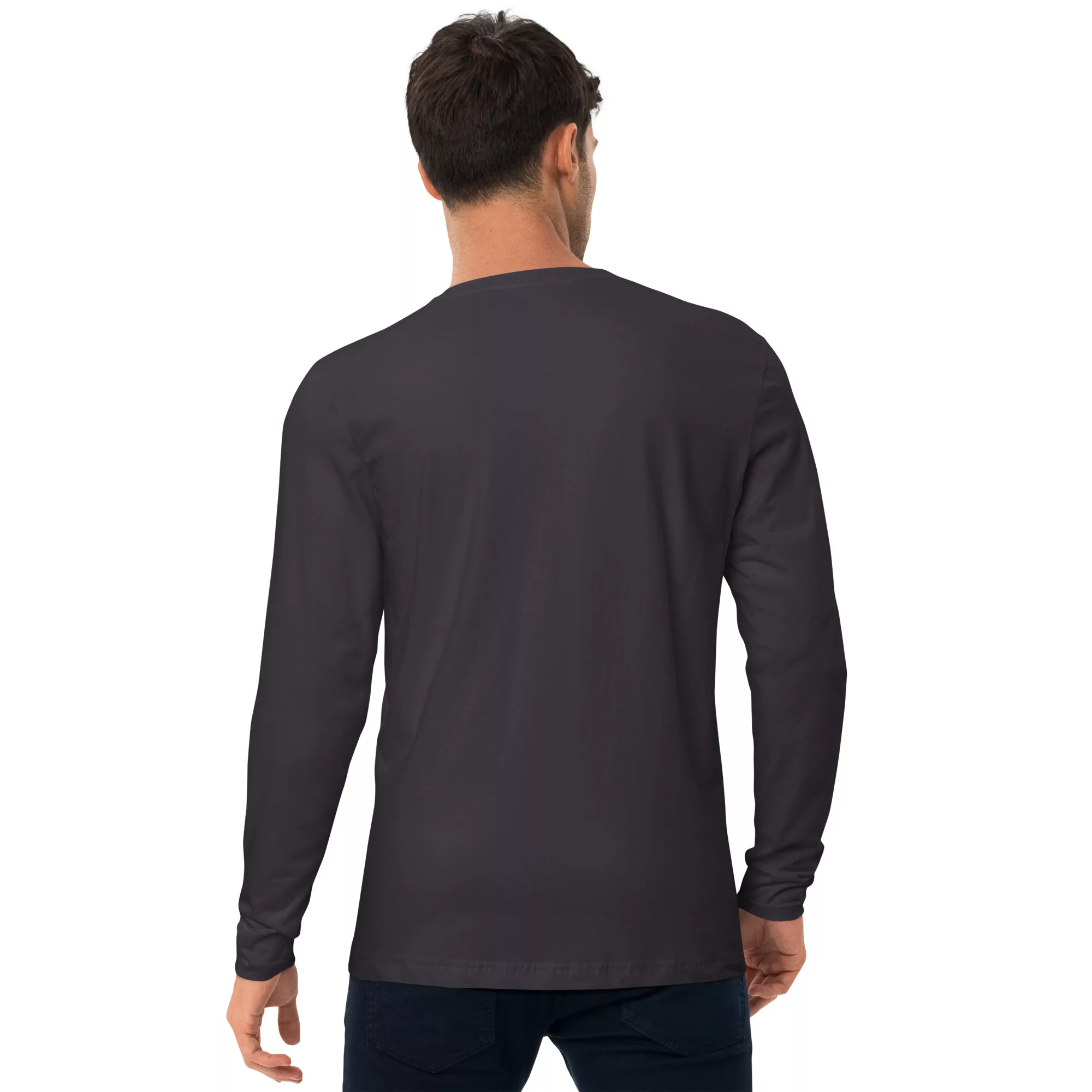 Bitcoin Long Sleeve Fitted Crew - Image 4
