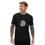 Bitcoin Circuit Short Sleeve Fitted T-shirt - Image 2