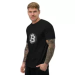 Bitcoin Circuit Short Sleeve Fitted T-shirt - Image 4