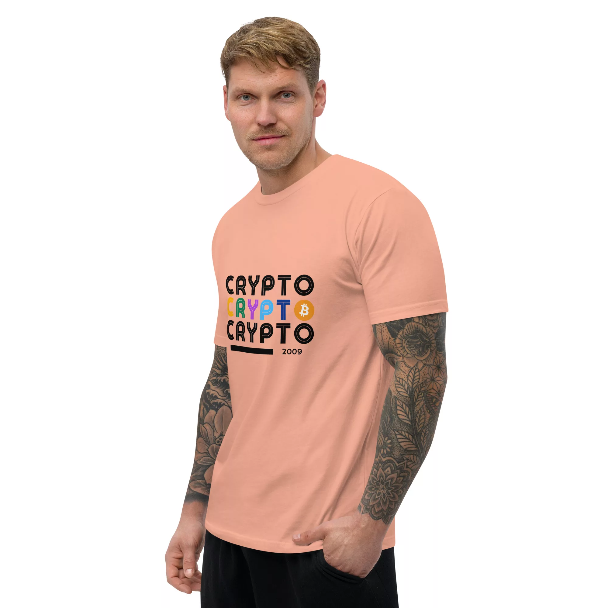 Crypto Short Sleeve Fitted T-shirt - Image 19