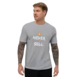 Never Sell Bitcoin Short Sleeve Fitted T-shirt - Image 13