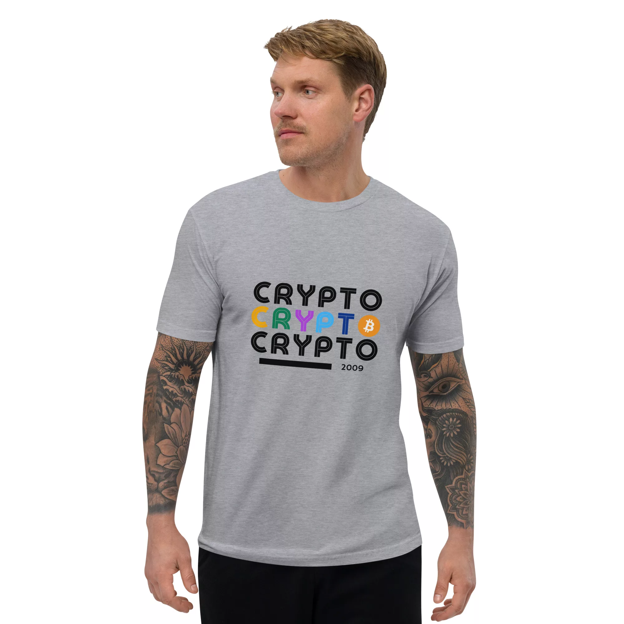 Crypto Short Sleeve Fitted T-shirt - Image 1
