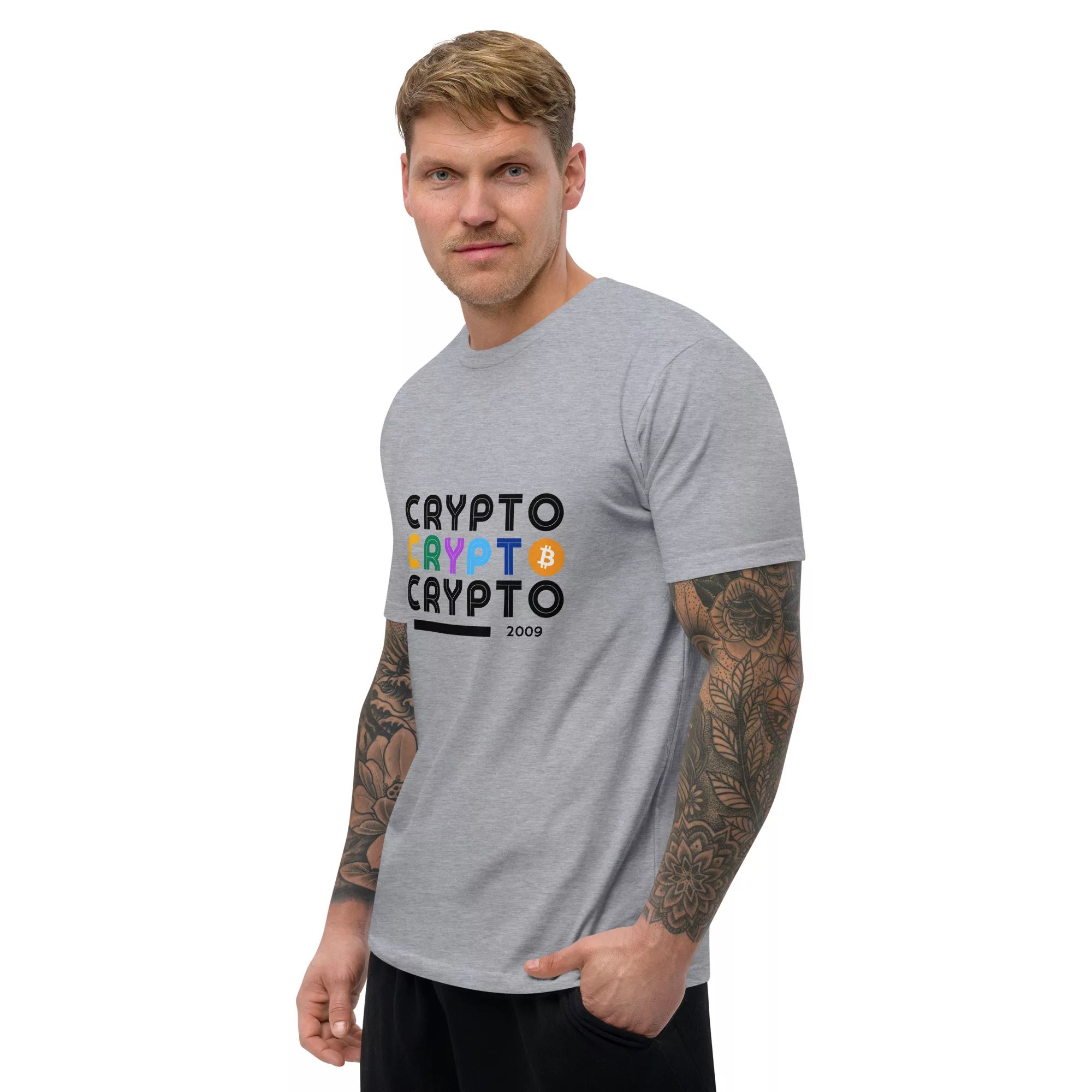 Crypto Short Sleeve Fitted T-shirt - Image 15