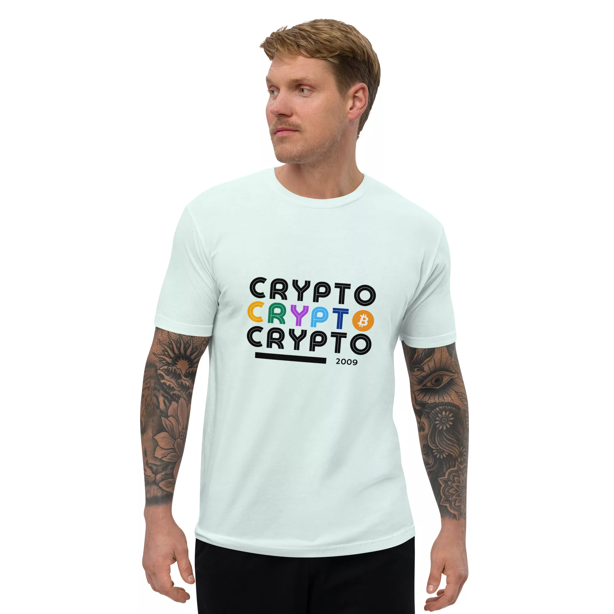 Crypto Short Sleeve Fitted T-shirt - Image 21
