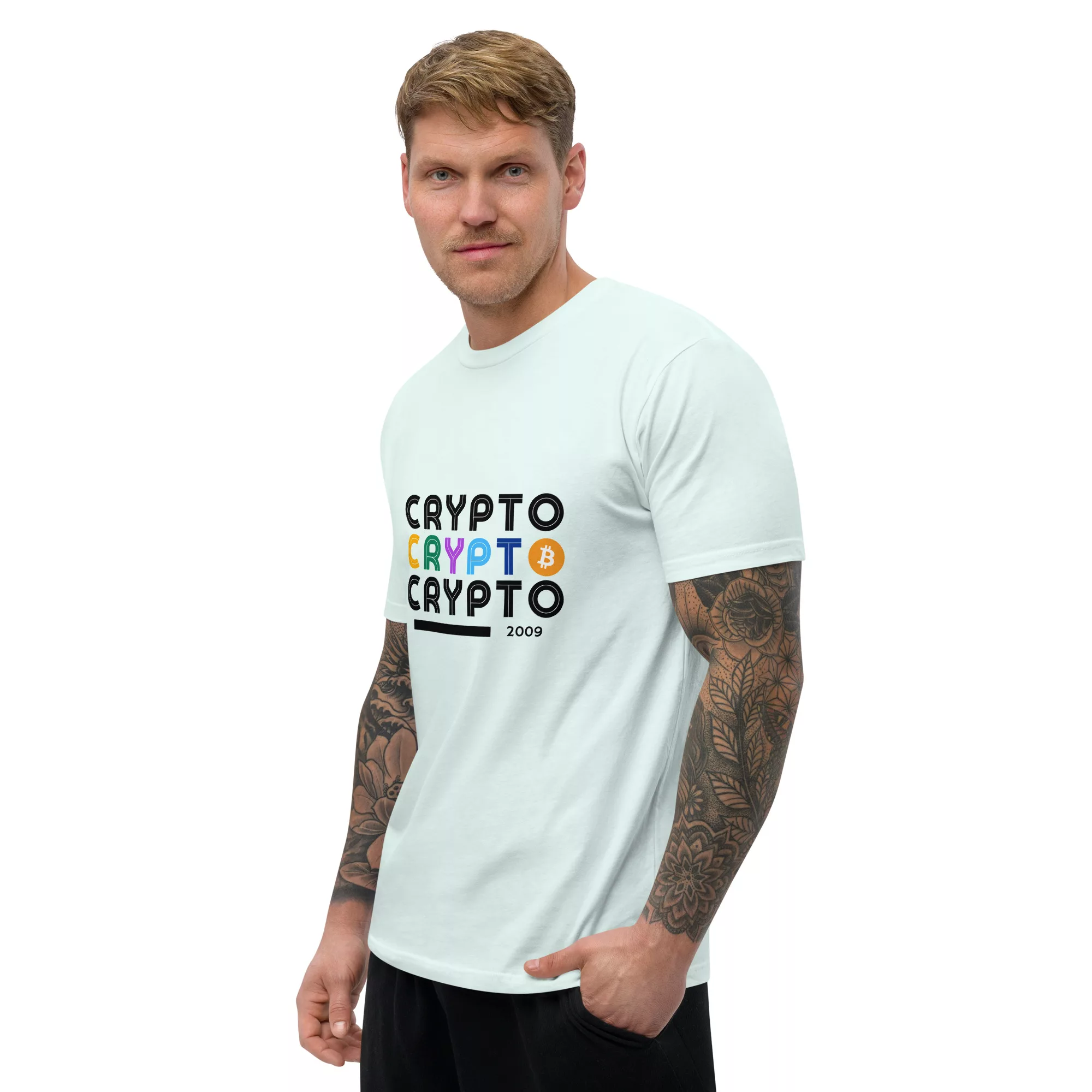 Crypto Short Sleeve Fitted T-shirt - Image 23