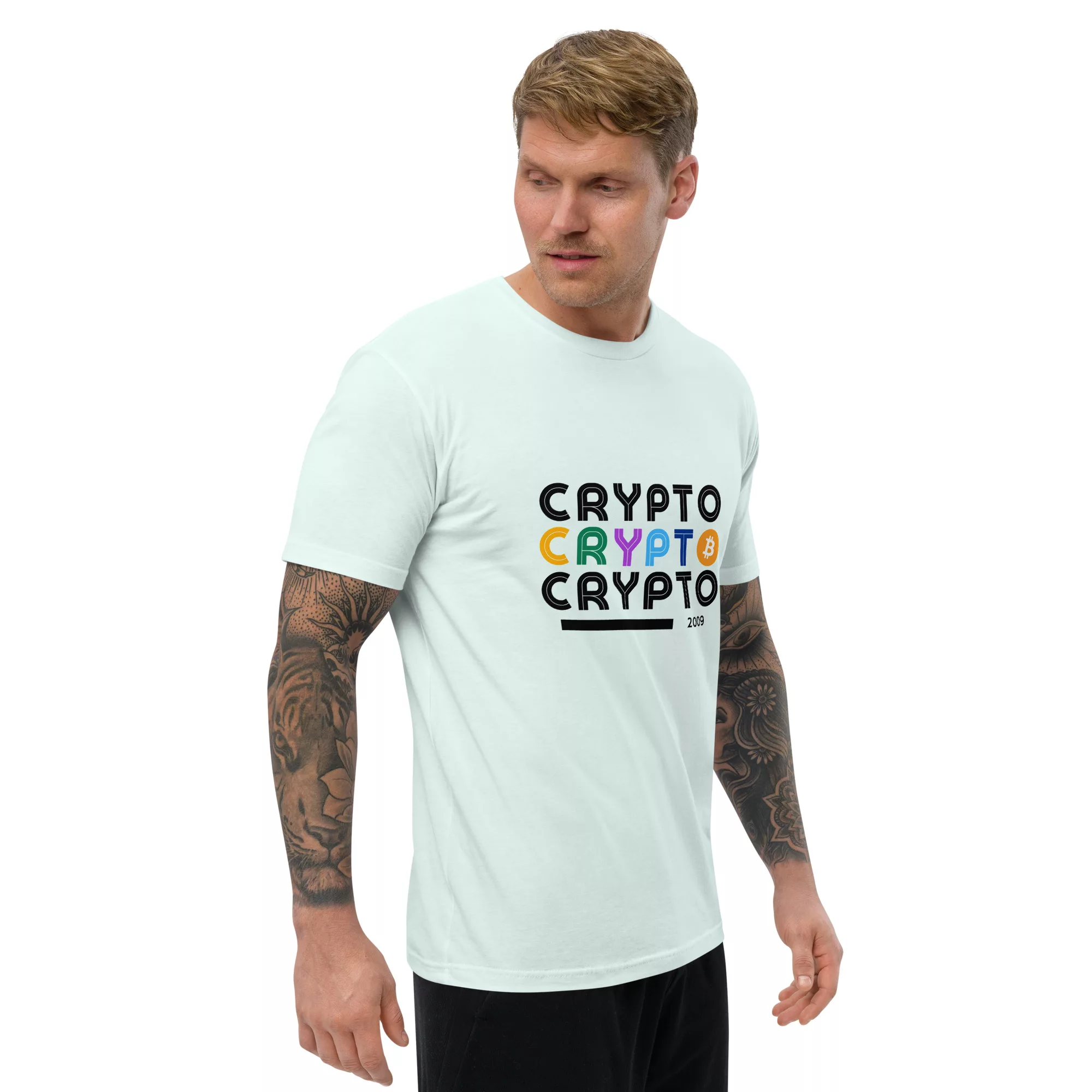 Crypto Short Sleeve Fitted T-shirt - Image 24