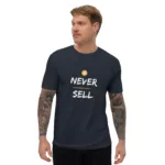 Never Sell Bitcoin Short Sleeve Fitted T-shirt - Image 4