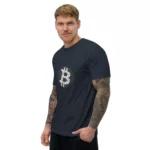 Bitcoin Circuit Short Sleeve Fitted T-shirt - Image 8