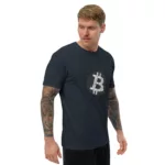 Bitcoin Circuit Short Sleeve Fitted T-shirt - Image 9