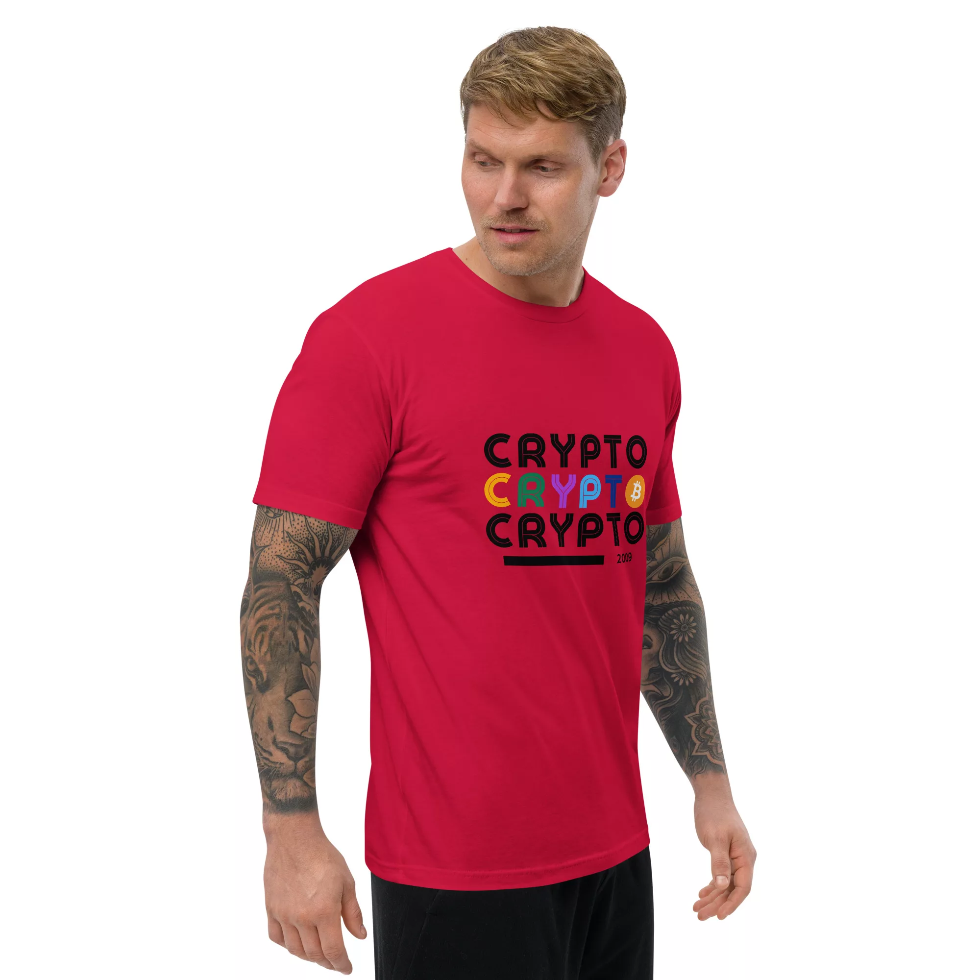 Crypto Short Sleeve Fitted T-shirt - Image 9