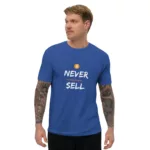 Never Sell Bitcoin Short Sleeve Fitted T-shirt - Image 10