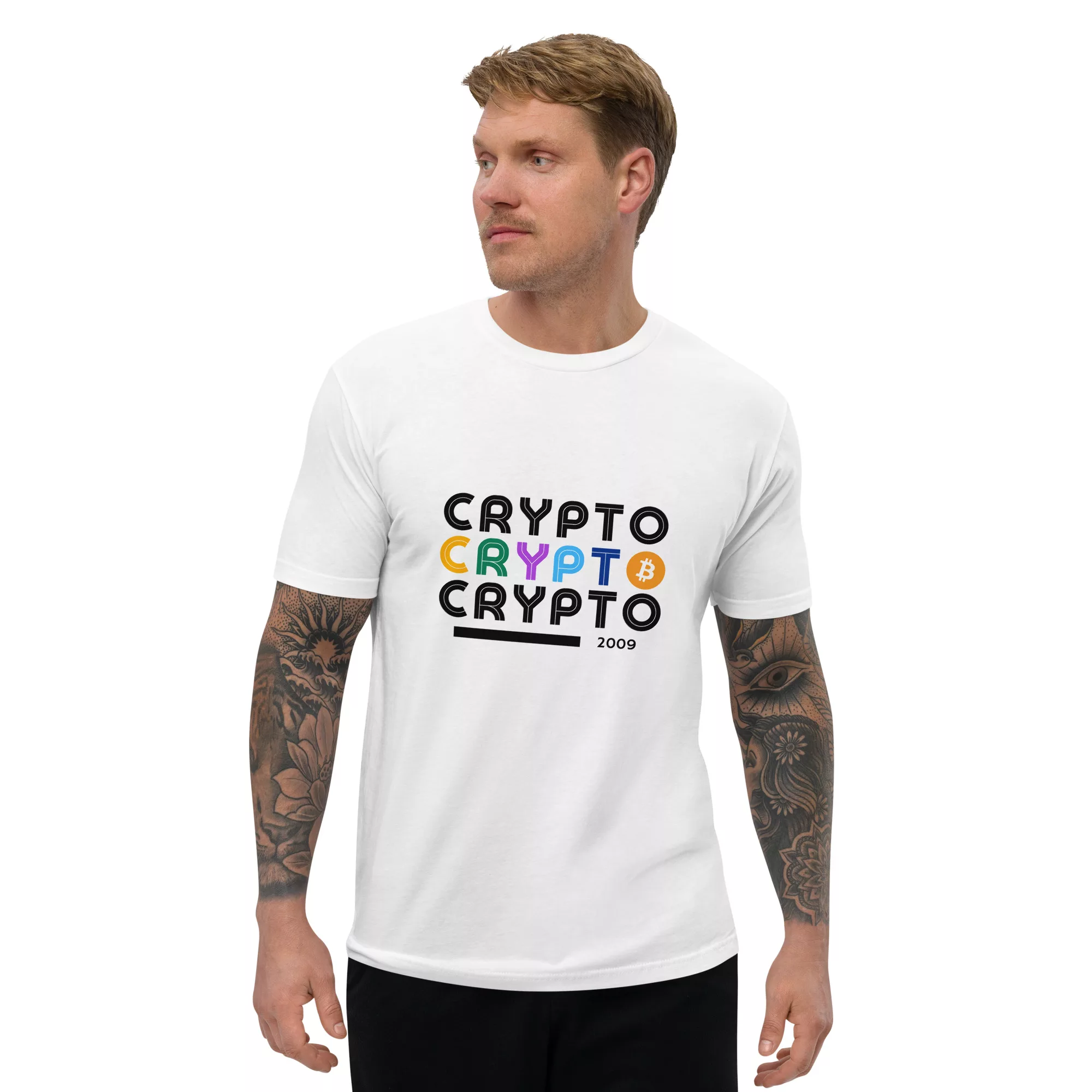 Crypto Short Sleeve Fitted T-shirt - Image 25