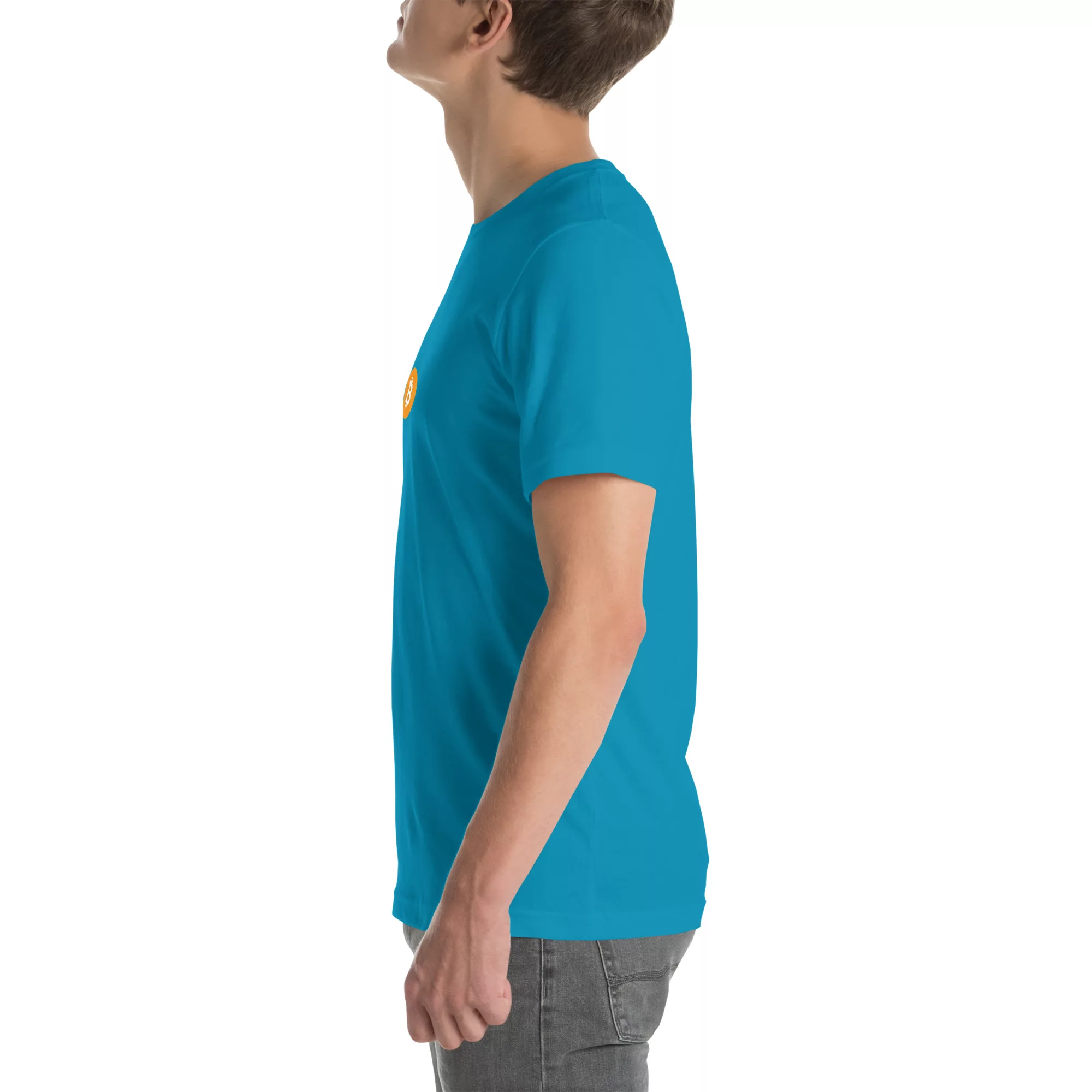 Bitcoin Orange Logo T-Shirt with Tagona Press Branding - Image 57
