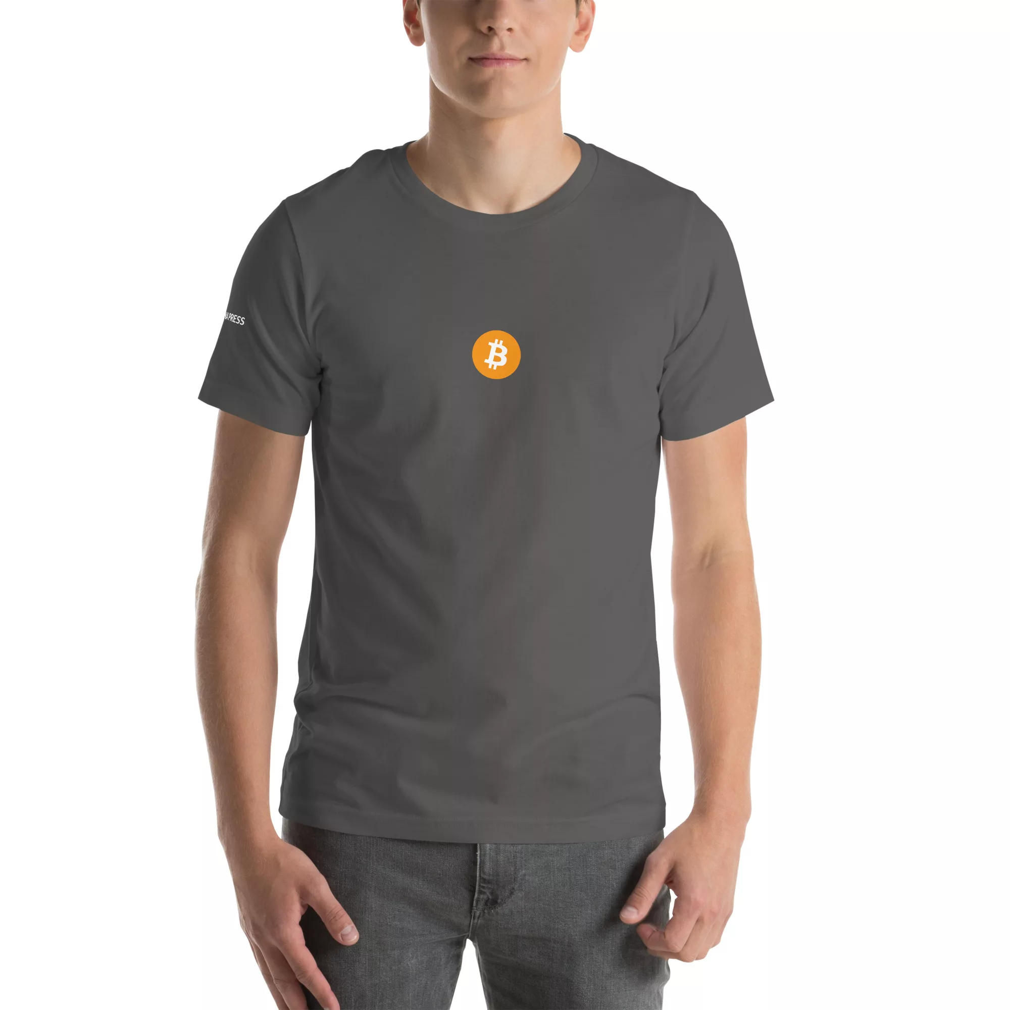 Bitcoin Orange Logo T-Shirt with Tagona Press Branding - Image 49