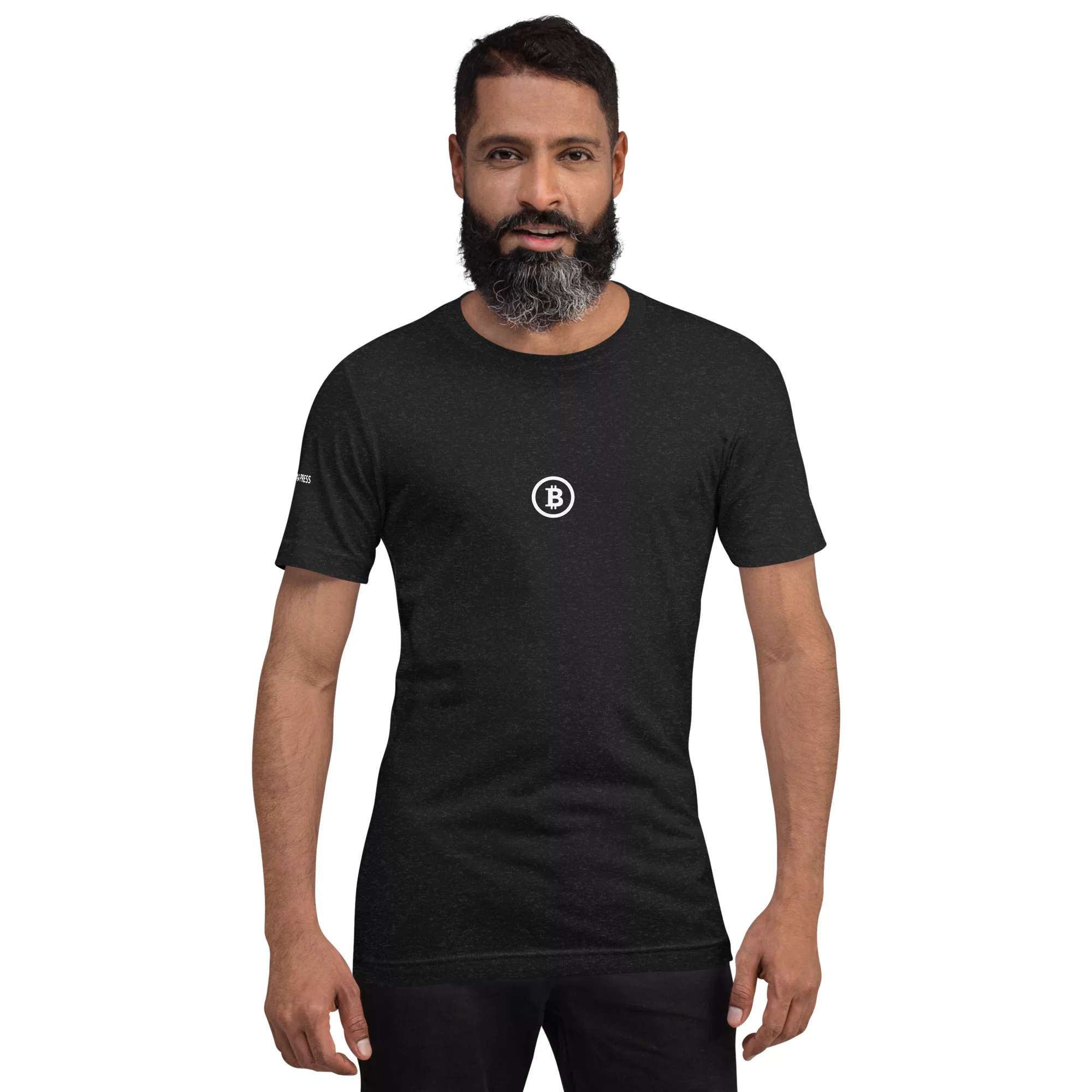 Bitcoin Logo T-Shirt with Tagona Press Branding - Image 2