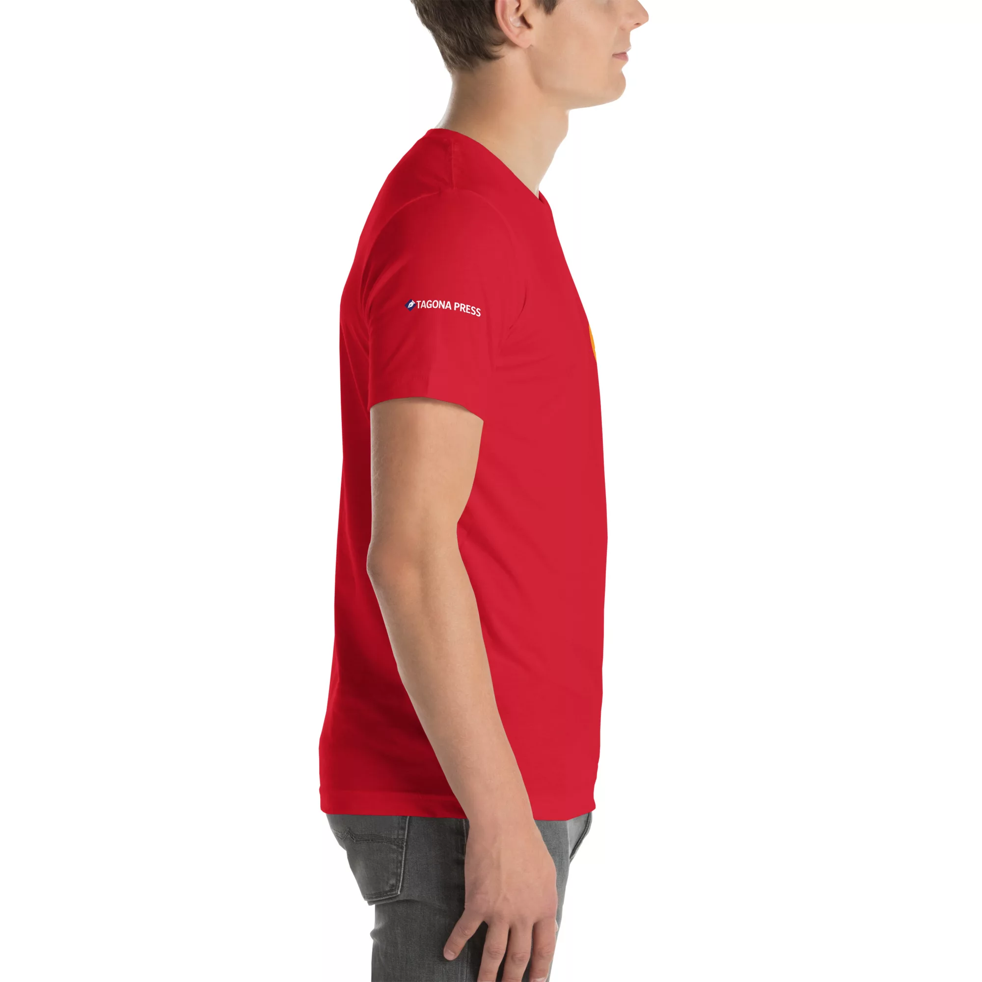 Bitcoin Orange Logo T-Shirt with Tagona Press Branding - Image 29