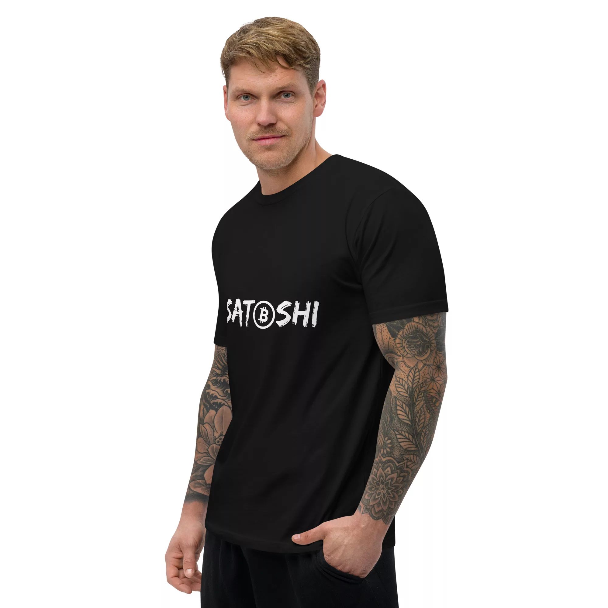 Satoshi Short Sleeve Fitted T-shirt - Image 3