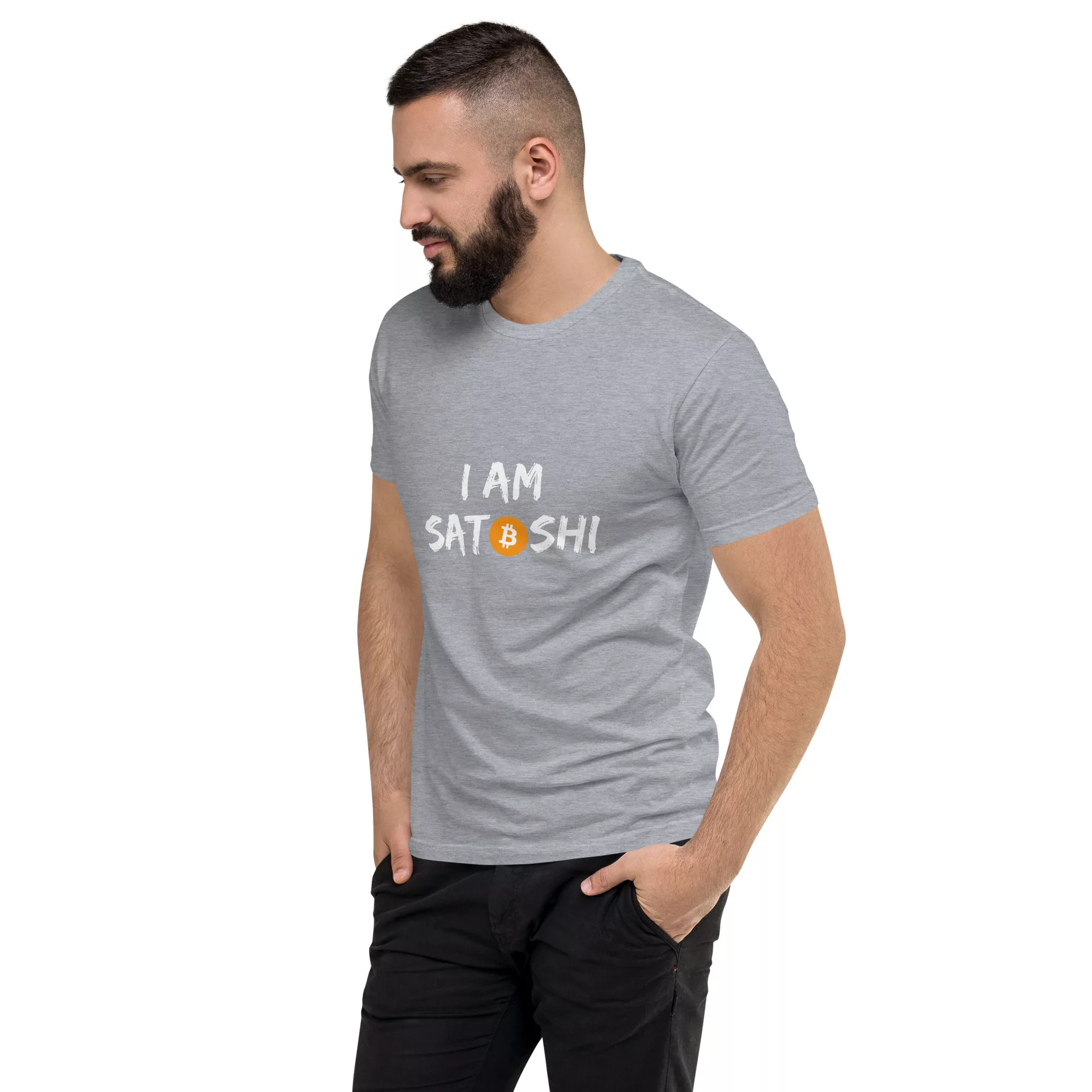I Am Satoshi Short Sleeve Fitted T-shirt - Image 28