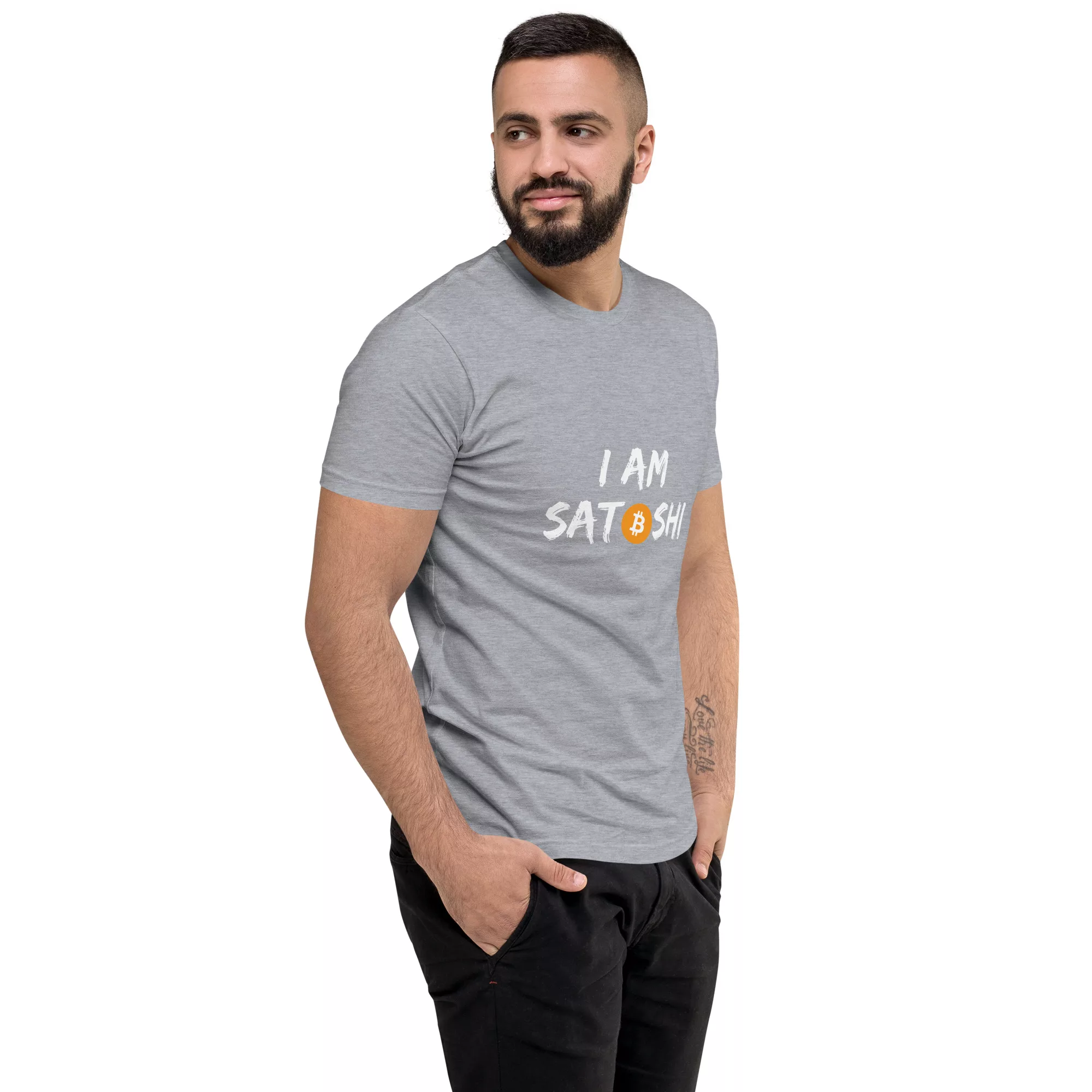 I Am Satoshi Short Sleeve Fitted T-shirt - Image 30