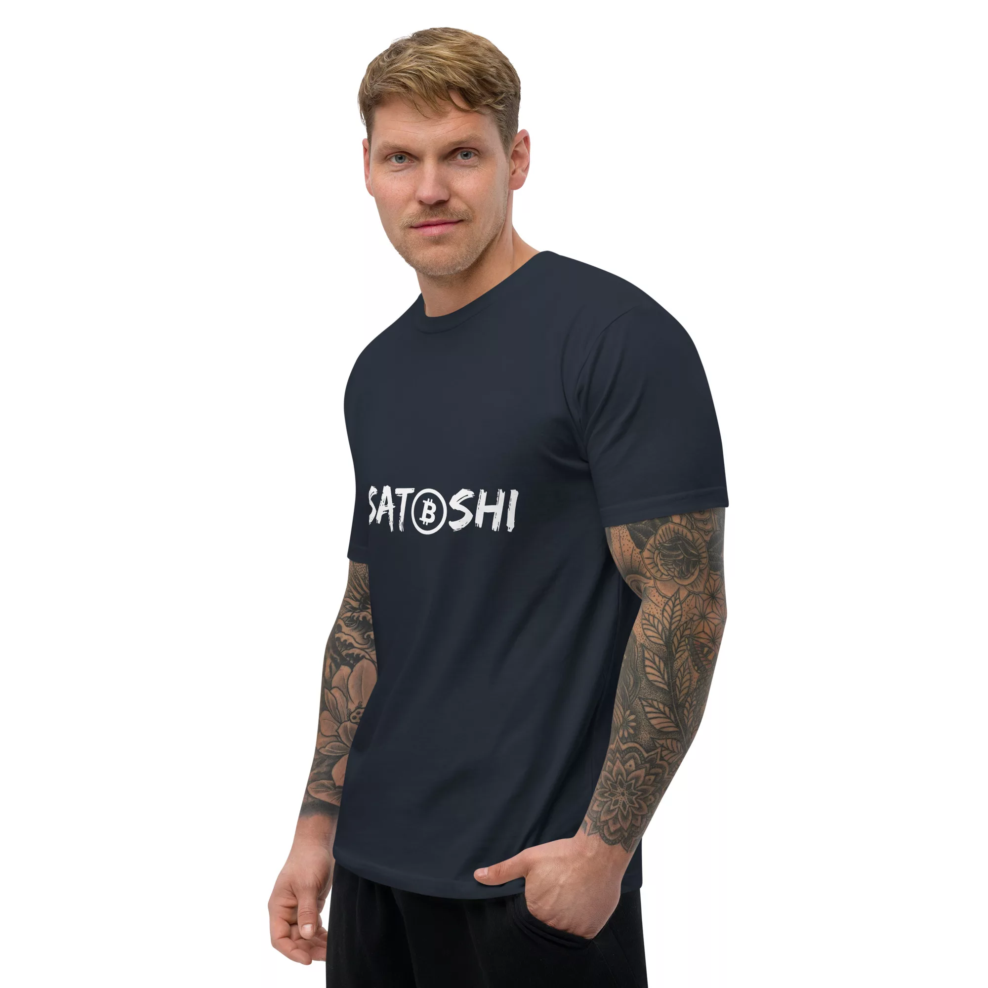 Satoshi Short Sleeve Fitted T-shirt - Image 7