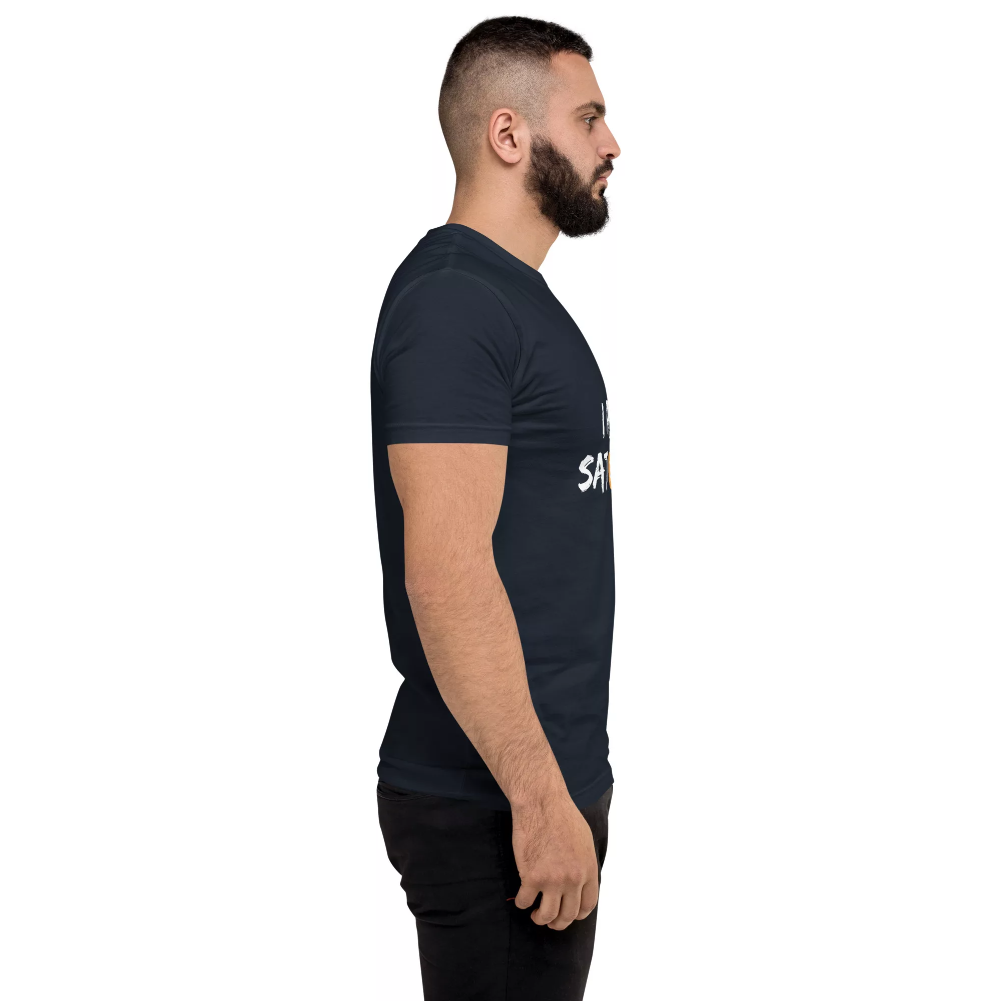 I Am Satoshi Short Sleeve Fitted T-shirt - Image 11