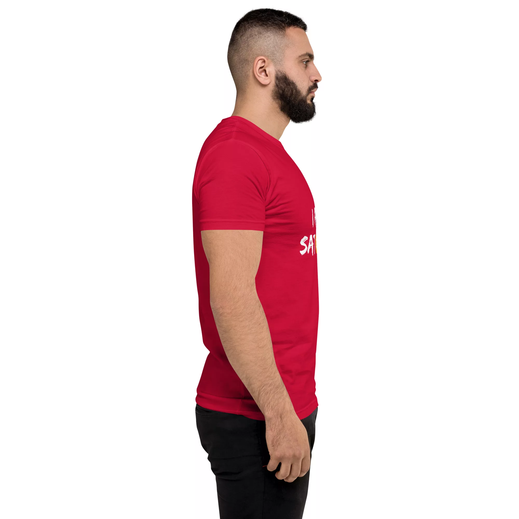I Am Satoshi Short Sleeve Fitted T-shirt - Image 17