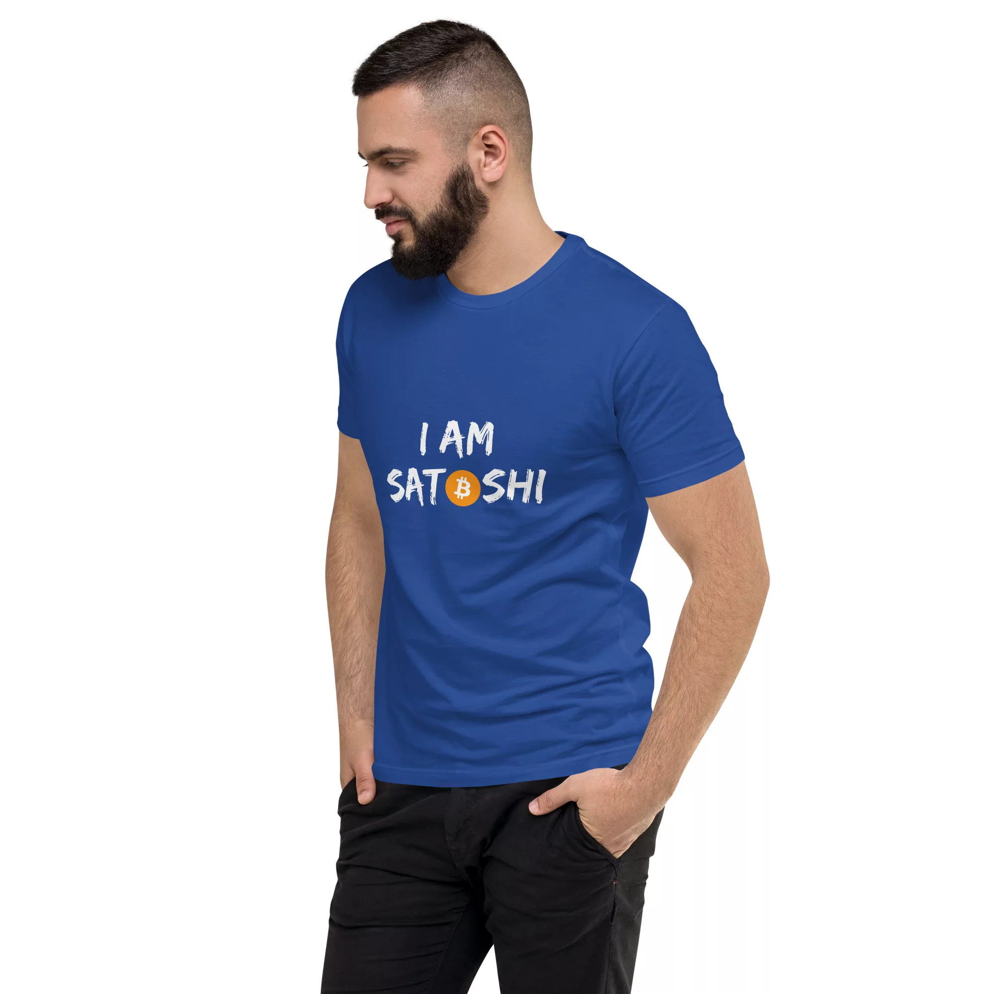 I Am Satoshi Short Sleeve Fitted T-shirt - Image 22