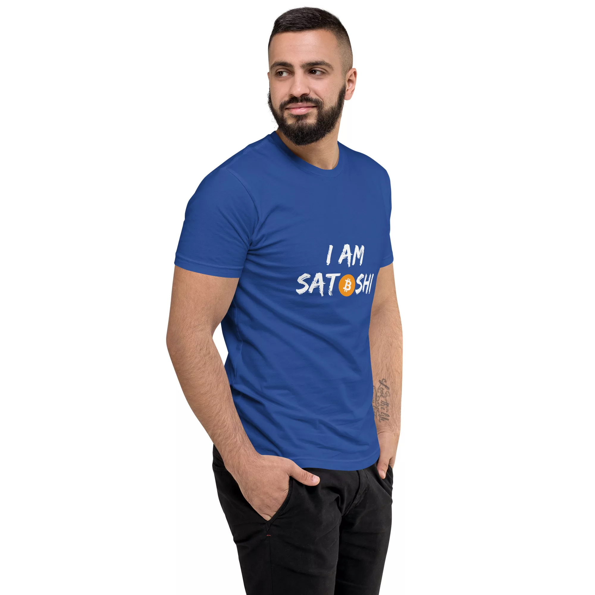 I Am Satoshi Short Sleeve Fitted T-shirt - Image 24