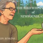 Randy Jenkins feeding a Pine Grosbeak